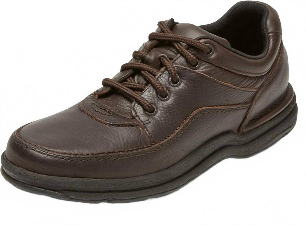 NEW ROCKPORT men's world tour classic shoes in chocolate chip